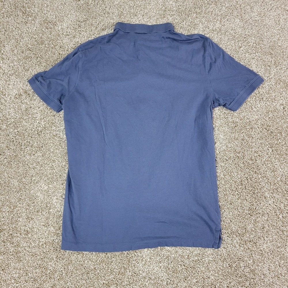 Allsaints Mens Medium Solid Gray Stretch Knit Polo Short Sleeve - Picture 3 of 5